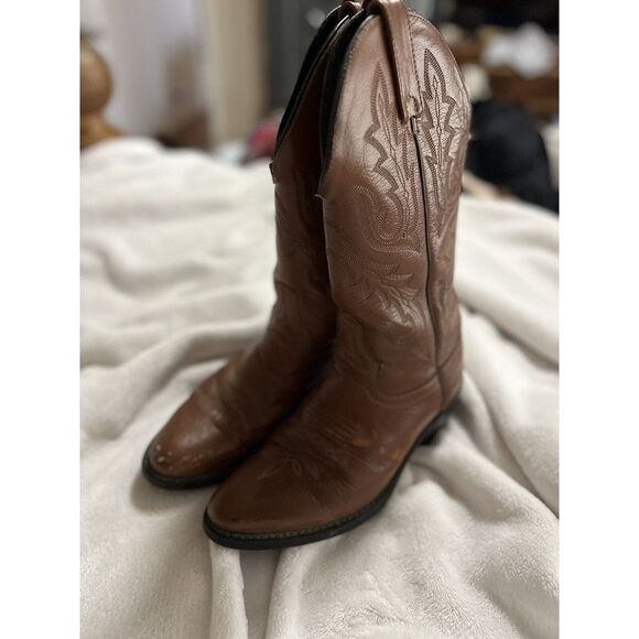 Vintage Dan Post Western Boots Cowboy Boots Size 7.5 D Style DP06627‎ - Picture 1 of 16